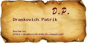 Draskovich Patrik névjegykártya